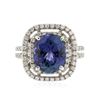 Image 3 : 14KT White Gold 4.77ct Tanzanite and Diamond Ring