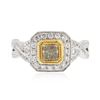Image 1 : 18KT White and Yellow Gold 1.50ctw Diamond Ring