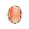 Image 3 : 14KT Rose Gold 15.23ct Coral and Diamond Ring