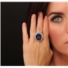 Image 5 : 14KT White Gold 20.16ct Sapphire and Diamond Ring