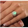 Image 2 : 14KT Yellow Gold 1.48ct Opal and Diamond Ring