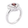 Image 7 : 14KT White Gold 0.50ct Garnet and Diamond Ring