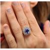 Image 1 : 14KT White Gold 2.01ct Tanzanite and Diamond Ring
