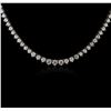 Image 4 : 14KT White Gold 14.03ctw Diamond Necklace