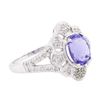 Image 2 : 14KT White Gold 1.44ct Tanzanite and Diamond Ring