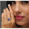 Image 1 : 14KT White Gold 3.42ct Tanzanite and Diamond Ring