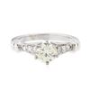 Image 1 : 14KT White Gold 0.81ctw Diamond Ring