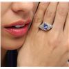 Image 4 : 14KT White Gold 1.00ct Tanzanite and Diamond Ring