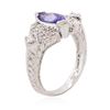 Image 6 : 14KT White Gold 1.00ct Tanzanite and Diamond Ring