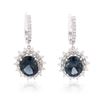 Image 3 : 14KT White Gold 11.56ctw Topaz and Diamond Earrings