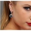Image 5 : 14KT White Gold 11.56ctw Topaz and Diamond Earrings