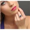 Image 1 : 14KT White Gold 2.47ct Sapphire and Diamond Ring