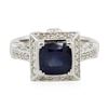 Image 3 : 14KT White Gold 2.47ct Sapphire and Diamond Ring
