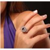 Image 2 : 14KT White and Yellow Gold 0.40ct Tanzanite and Diamond Ring