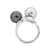 Image 7 : 14KT White Gold Pearl and Diamond Ring