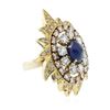 Image 4 : 18KT and 14KT Yellow Gold 3.20ct Sapphire and Diamond Ring