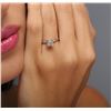 Image 1 : 14KT White Gold 0.96ct Diamond Solitaire Ring