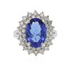 Image 3 : 14KT White Gold 4.40ct Tanzanite and Diamond Ring