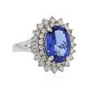 Image 4 : 14KT White Gold 4.40ct Tanzanite and Diamond Ring