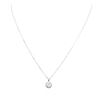 Image 3 : 14KT White Gold 0.92ctw Diamond Pendant With Chain