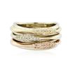 Image 3 : 14KT Three-Tone Gold 0.27ctw Diamond Ring