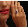 Image 5 : 14KT White Gold 2.57ct Tanzanite and Diamond Ring