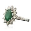 Image 4 : 14KT White Gold 2.49ct Emerald and Diamond Ring