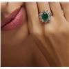 Image 6 : 14KT White Gold 2.49ct Emerald and Diamond Ring