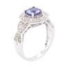 Image 7 : 14KT White Gold 1.47ct Tanzanite and Diamond Ring