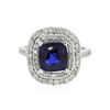 Image 3 : 14KT White Gold 3.03ct Sapphire and Diamond Ring