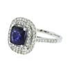 Image 4 : 14KT White Gold 3.03ct Sapphire and Diamond Ring