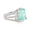 Image 4 : 14KT White Gold 5.58ct Emerald and Diamond Ring