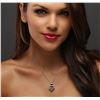 Image 1 : 14KT Two-Tone Gold 0.86ct Ruby, Sapphire and Diamond Pendant With Chain