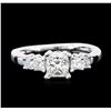 Image 1 : 14KT White Gold 1.19ctw Diamond Ring