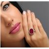 Image 7 : 14KT White Gold 10.32ct Ruby and Diamond Ring