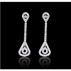 14KT White Gold 1.61ctw Diamond Earrings