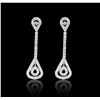 Image 1 : 14KT White Gold 1.61ctw Diamond Earrings