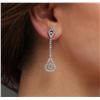 Image 4 : 14KT White Gold 1.61ctw Diamond Earrings