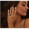 Image 1 : 14KT Two-Tone Gold 4.29ct Tanzanite and Diamond Ring
