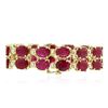 Image 4 : 14KT Yellow Gold 41.72ctw Ruby and Diamond Bracelet