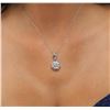 Image 1 : 14KT White Gold 0.55ctw Diamond Pendant With Chain