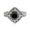 Image 3 : 14KT White Gold 5.25ctw Black Diamond Ring