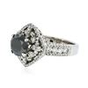 Image 4 : 14KT White Gold 5.25ctw Black Diamond Ring