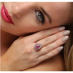 18KT Rose Gold 4.61ct Pink Spinel and Diamond Ring