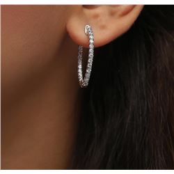 14KT White Gold 1.46ctw Diamond Earrings