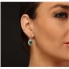 Image 4 : 14KT Yellow Gold 1.84ctw Emerald and Diamond Earrings