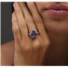 Image 6 : 14KT Yellow Gold 4.73ct Tanzanite and Diamond Ring