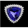 Image 3 : 14KT White Gold GIA Certified 17.35ct Tanzanite and Diamond Ring