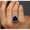 Image 5 : 14KT White Gold GIA Certified 17.35ct Tanzanite and Diamond Ring