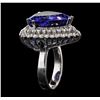 Image 8 : 14KT White Gold GIA Certified 17.35ct Tanzanite and Diamond Ring